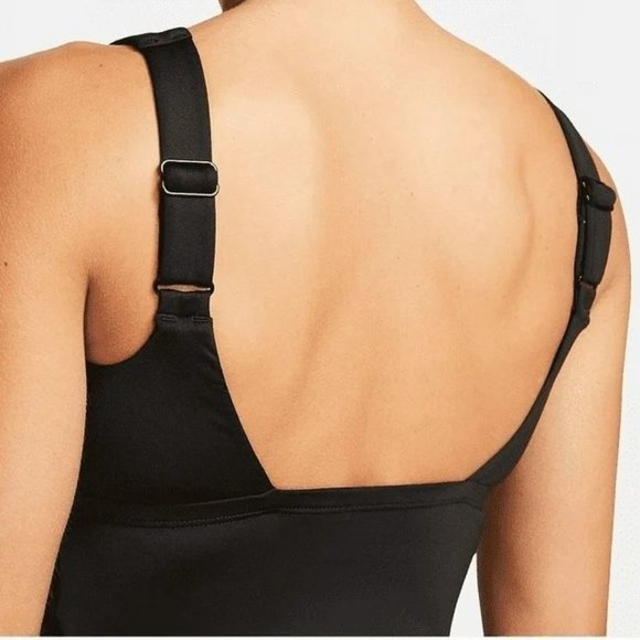 Nike Women’s Logo Sport Tankini Top Black Size Small NWT - Picture 2 of 5